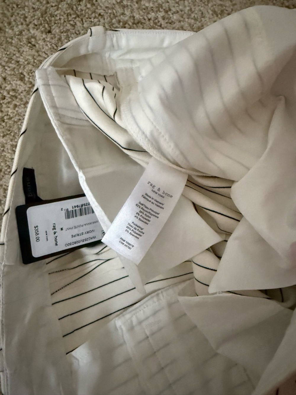 NWT Rag and Bone Marianna Ponte Stripe Pants Size M - Picture 5 of 5